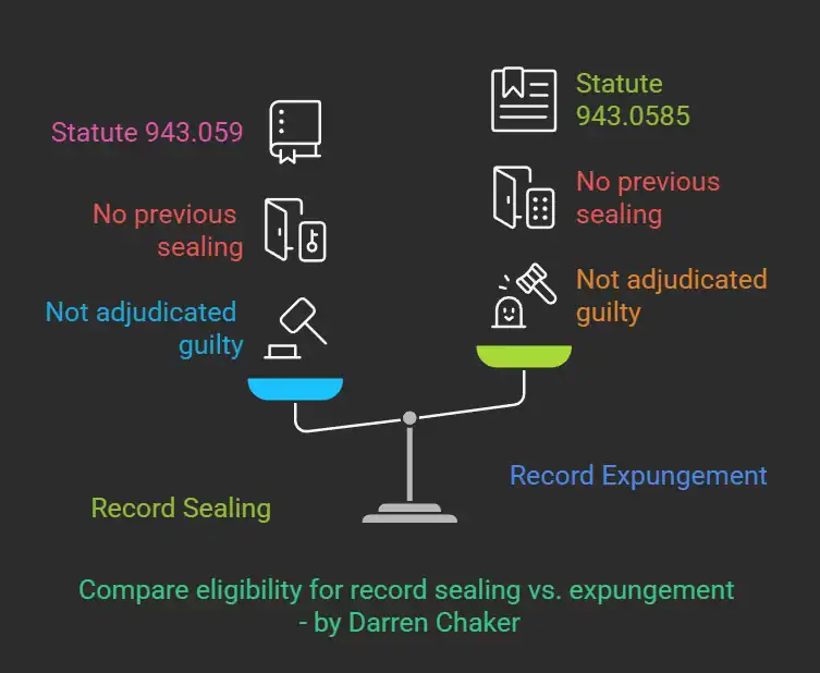 Record Sealing and Expungement in Florida - Darren Chaker on Privacy Record Sealing and Expungement in Florida - Who Qualifies Comparison Chart by Darren Chaker
